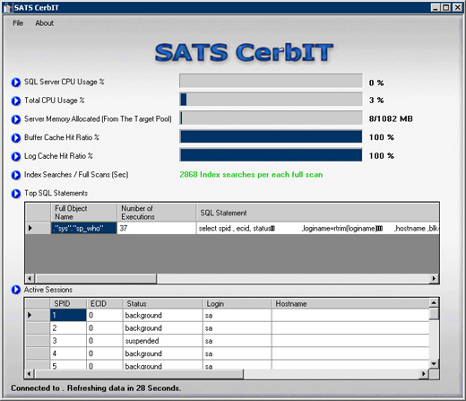 CerbIT IT software screenshot rDBA DBA